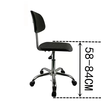 330mm statischer Laborantistuhl leitfähiger PU-Schaum-Stuhl mit Rückenlehne