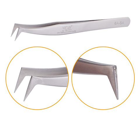 Paar-Wimper-Erweiterung LashArt gerade Vetus Lash Tweezers Curved Fine Point