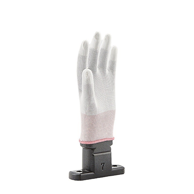 Kohlenstoff-Faser ESD-Finger-beschichtete Spitzensitz PU Soems antistatischer Handschuhe 13 abmessen graue ESD-Handschuhe