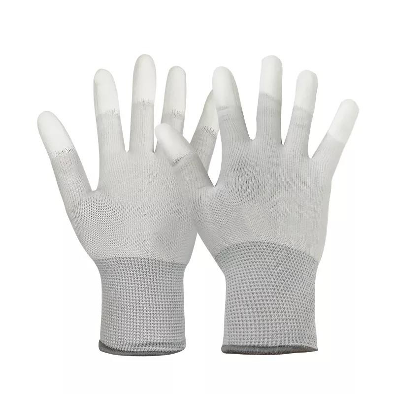 13 Messgerät-Kohlenstoff-Faser Esd-Handhandschuhe antistatischer PU-Spitzen-Sitz-überzogene Finger ESD-Handschuhe