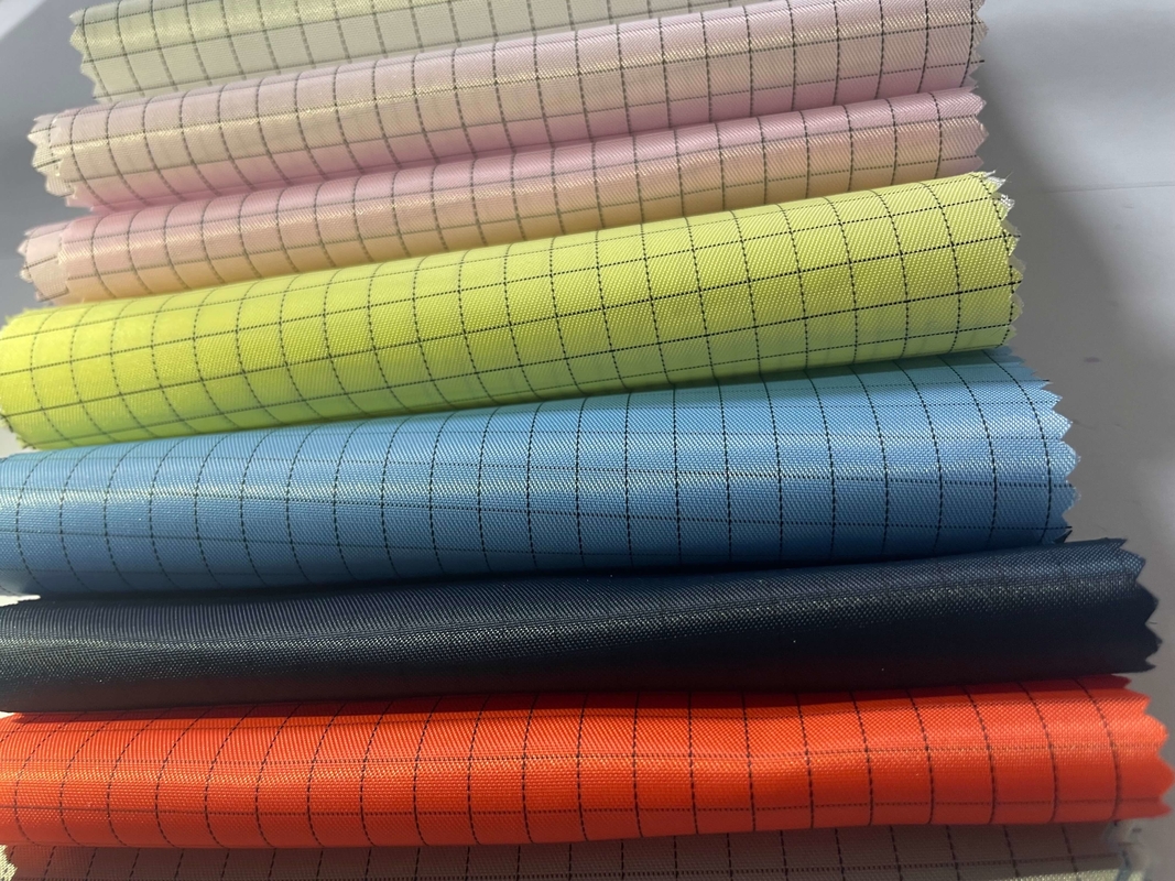 Streifen-Gewebe leichte statische ESD-Gewebe-Polyester-Antibaumwollebequemes ESD 5mm für Cleanroom-statische Antikleidung