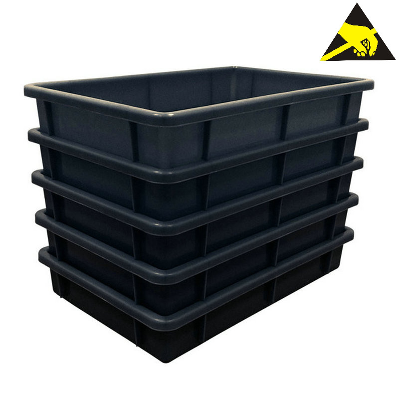 Pp.-antistatische Teilspeicher ESD-Behälter-Tray Pallet Bin Anti-Static Conductive-Kästen